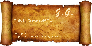 Gubi Gusztáv névjegykártya
